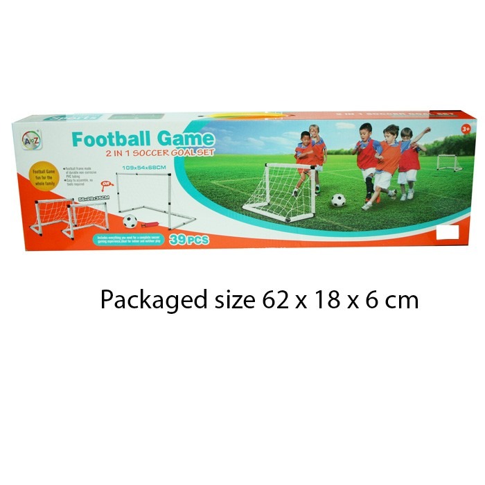 2 In 1 Portable Soccer Goal Set - Home Garden Kids Soccer Net