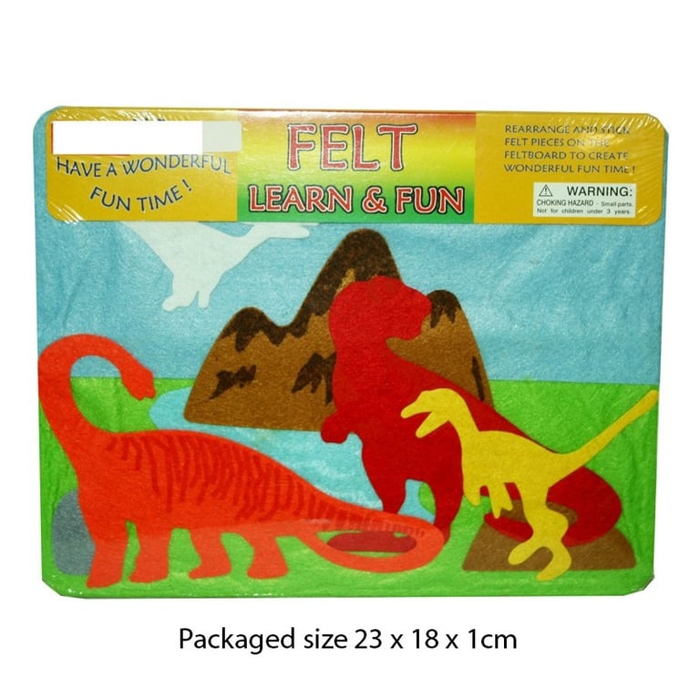 Felt Dinosaur Puzzle - Educational Toy for Kids, Home Decor and Learning Activity