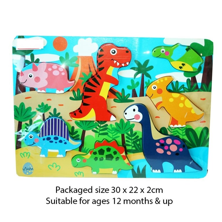 Wooden Dinosaur Puzzle - Educational Toy for Kids, Learning and Fun Puzzle Set