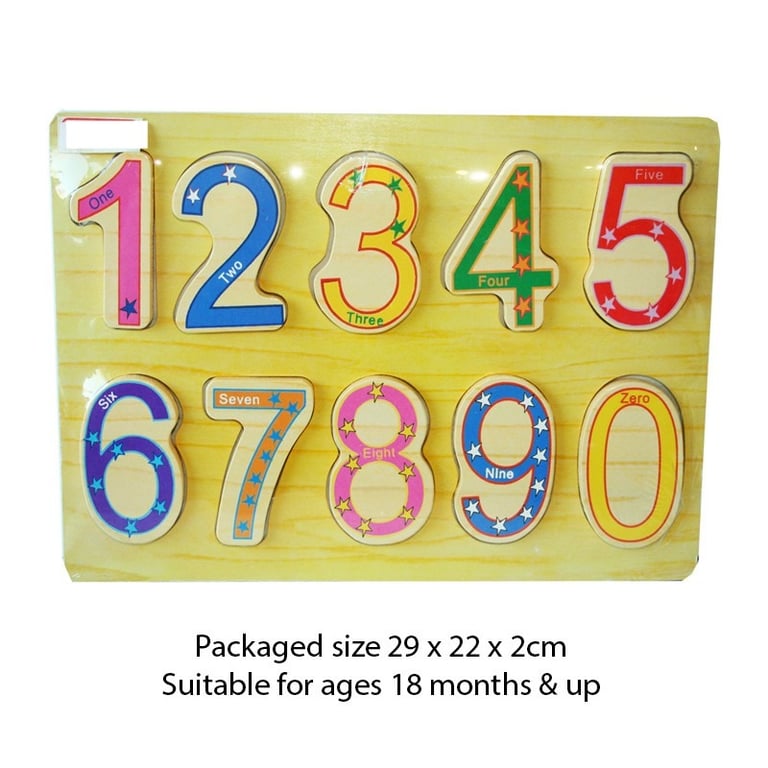 Wooden Numbers Puzzle - Educational Toy for Learning and Home Decor