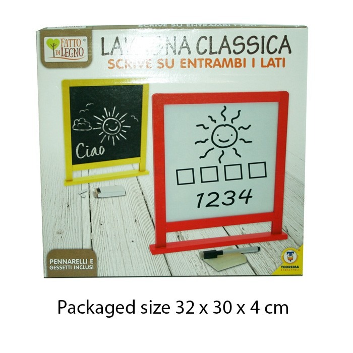 Wooden Chalkboard - Magnetic White Board for Home Office & Kids Learning Area