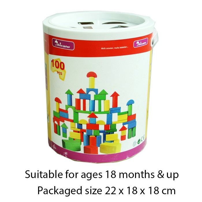 Wooden Shape Sorter Bucket - Educational Toddler Learning Toy for Child Development and Sorting Games