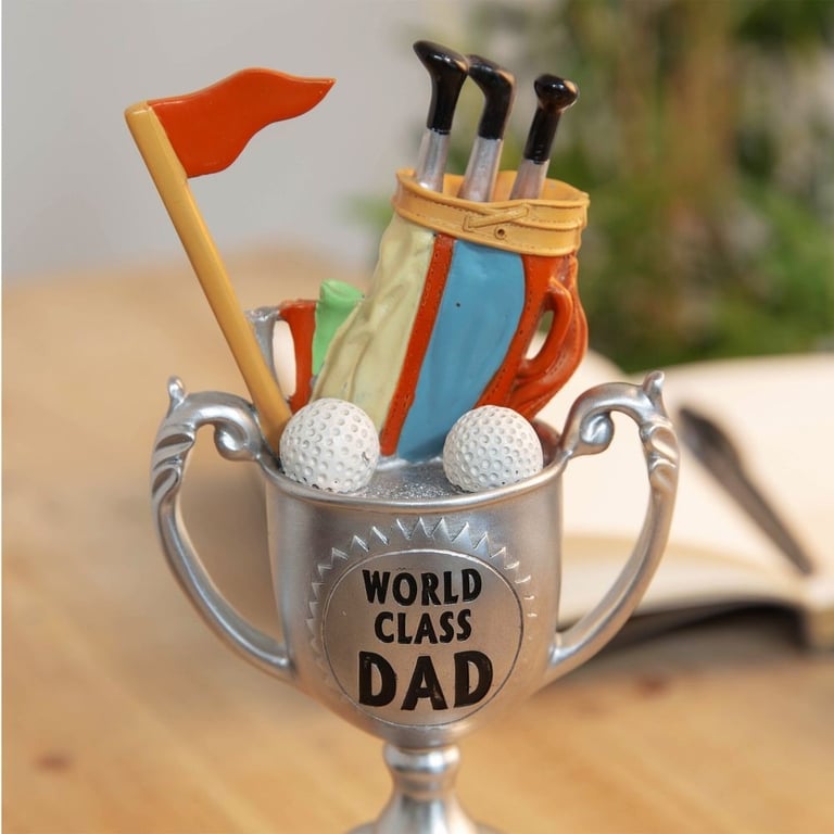 World Class Dad Proof Is In The Putting Trophy: Personalized Golfing Achievement Award for Fathers Day Gift