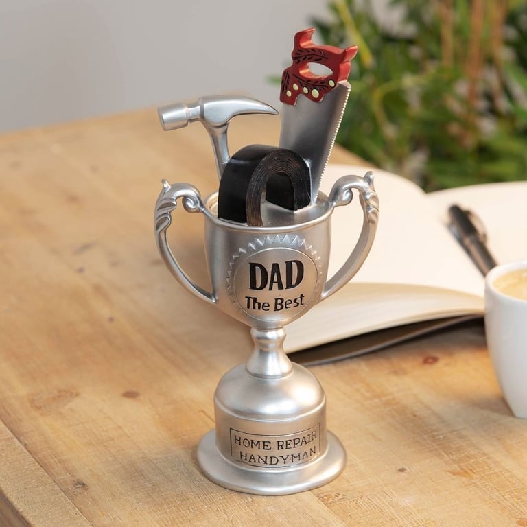 Dad - The Best Home Repair Handyman Trophy Award for Outstanding DIY Skills and Home Improvement Achievements