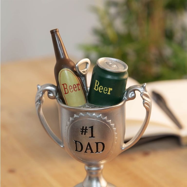 1 Dad Beer Connoisseur Trophy - Perfect Home Bar Decoration for Men s Awards and Gifts
