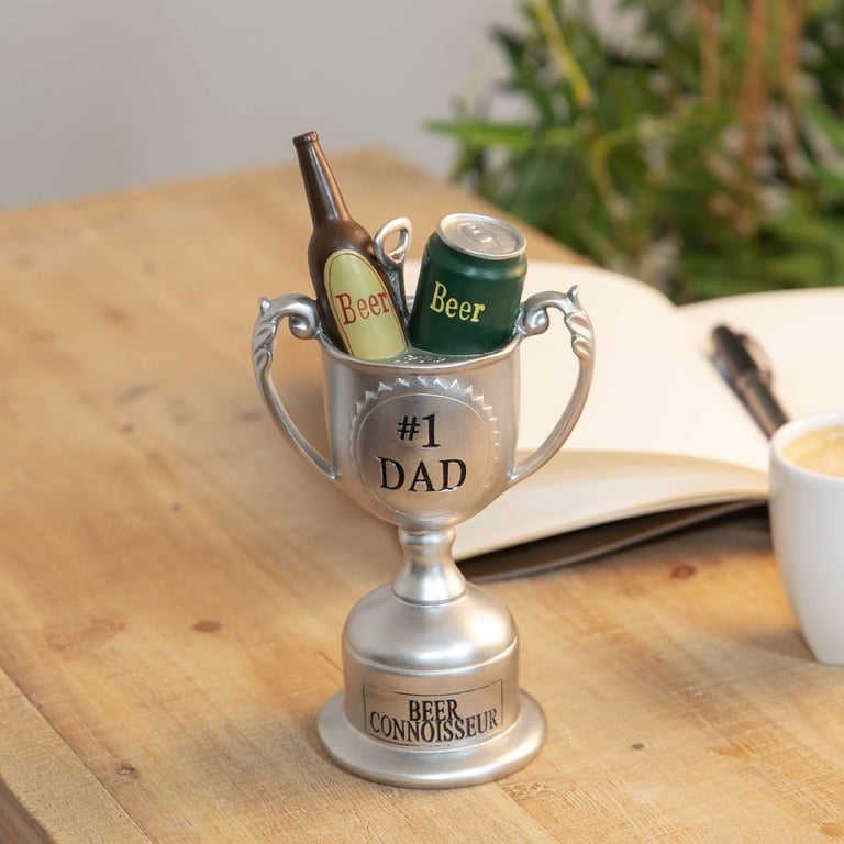 1 Dad Beer Connoisseur Trophy - Perfect Home Bar Decoration for Men s Awards and Gifts