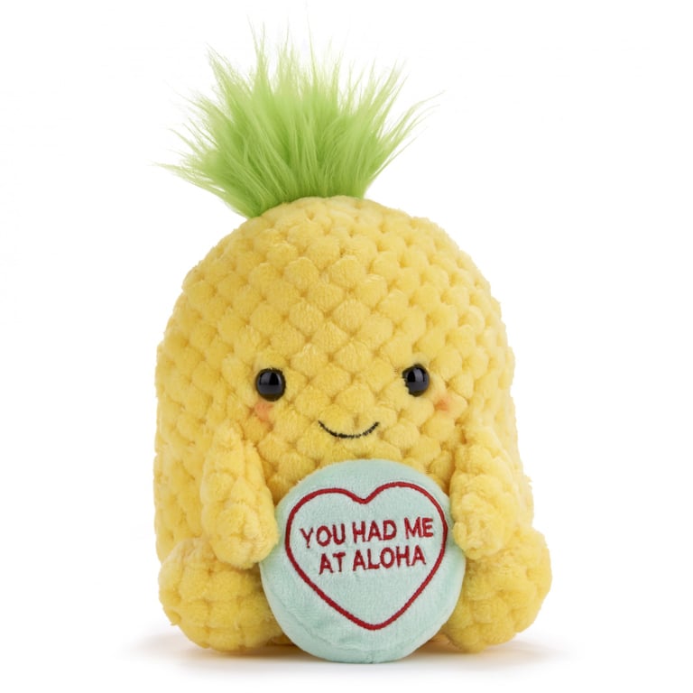 Aloha Pineapple Plush Love Hearts Puppy Toy 18cm Soft Cuddle Friend