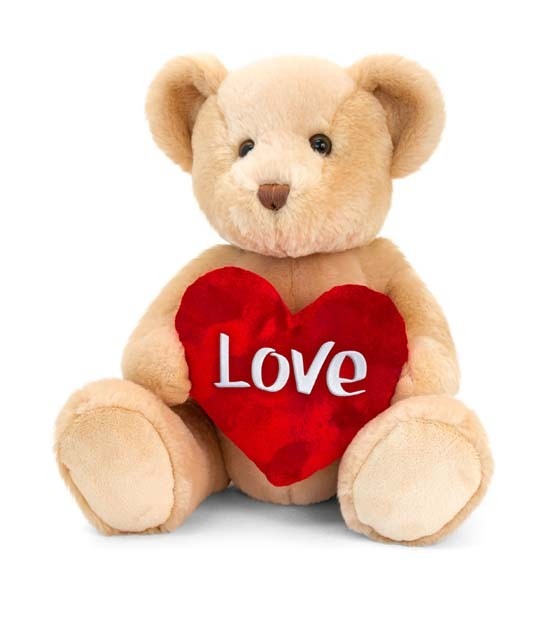 Brown Chester Bear With Heart - 25cm Soft Stuffed Toy for Home Decor
