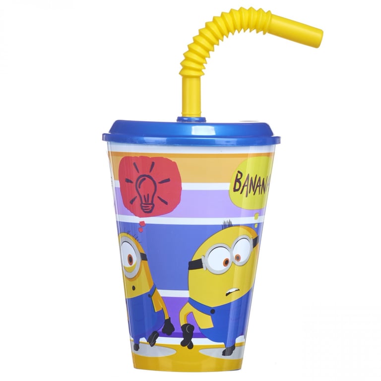 Minions 2 Insulated Sports Bottle with Straw - Kids Drinkware for Outdoor Activities