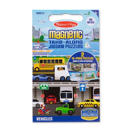 Take Along Vehicle Magnetic Puzzle - Educational Toy for Kids, Portable and Interactive Learning Experience