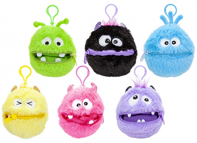 Zipemals Assorted Soft Plush Coin Purses - Fashionable Home Decor Accessory