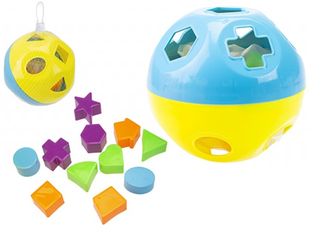 12 Piece Brick Shape Sorter Ball - Wooden Sorting Toy for Children s Educational Developmental Learning Tool