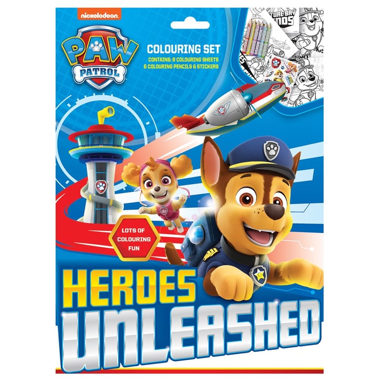 Paw Patrol Colouring Set - Educational Activity Kit for Preschoolers with Animal-Themed Pages