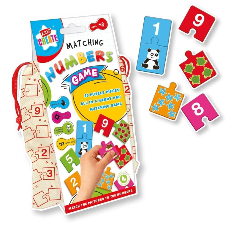 Matching Numbers Game - Develop Math Skills & Knowledge with Fun Board Game for Kids