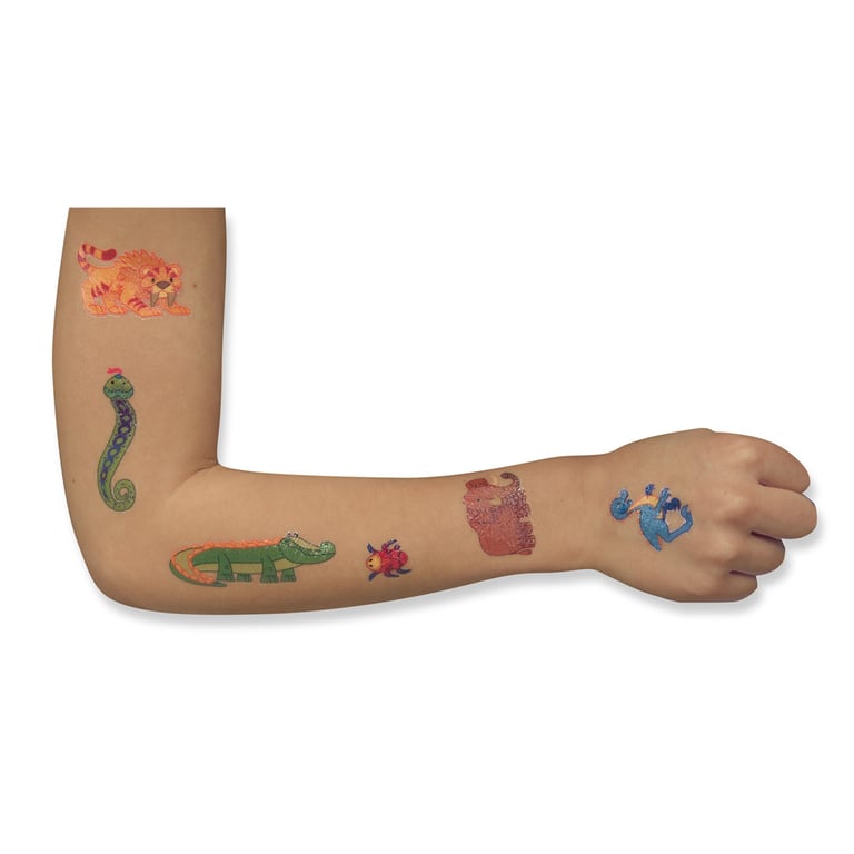 My First Temporary Tattoos - Pink, Non-Toxic & Reusable Body Art for Kids