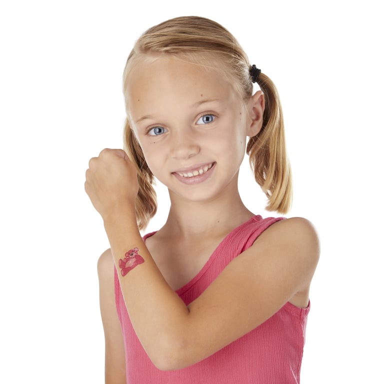 My First Temporary Tattoos - Pink, Non-Toxic & Reusable Body Art for Kids