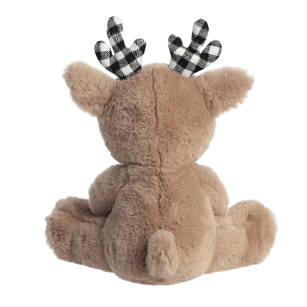 Taupe Reindeer Plush Toy - Soft and Cozy Holiday Decoration