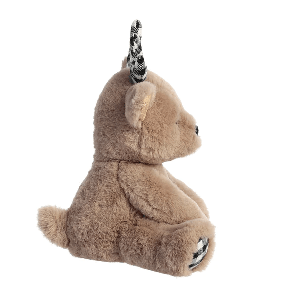 Taupe Reindeer Plush Toy - Soft and Cozy Holiday Decoration