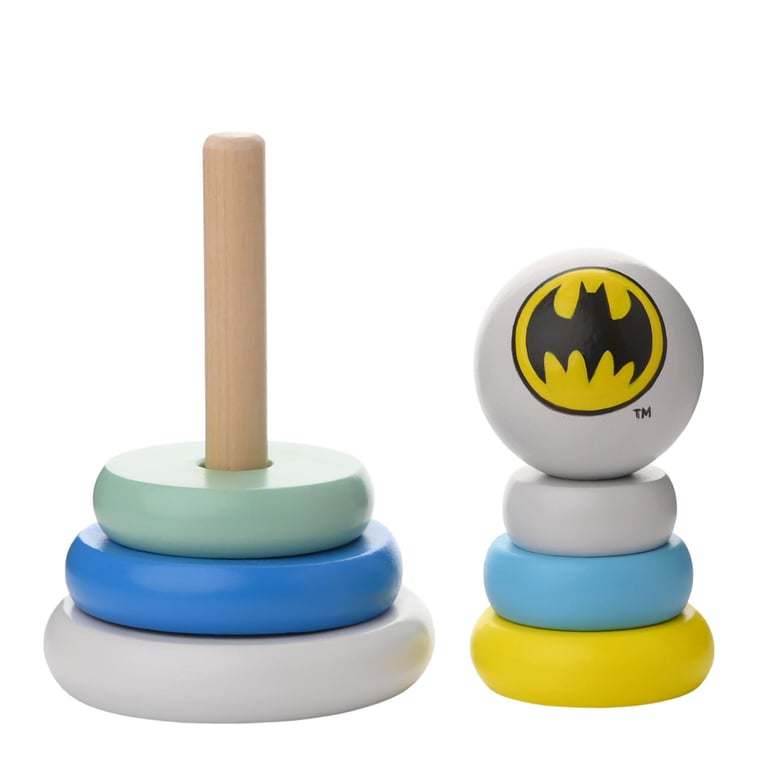 Warner Bros Batman Wooden Stacking Toy - Engaging Superhero Playset for Kids