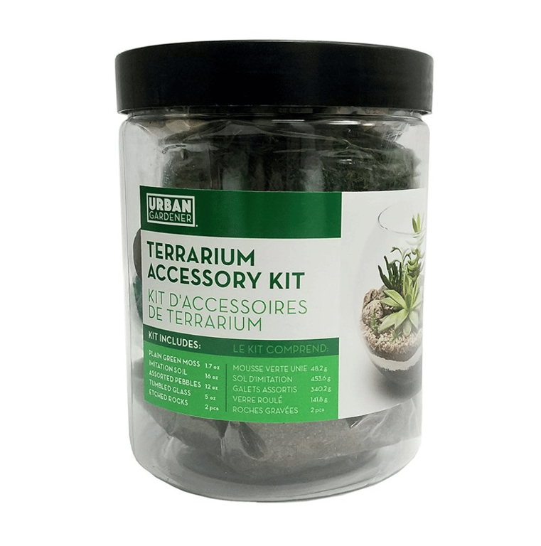 Terrarium & Succulent Accessory Starter Jar Kit - Complete Indoor Plant Home Decor Kit