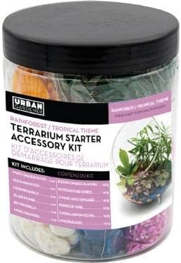 Rainforest Tropical Terrarium Filler Kit - Complete Indoor Plant Soil Mix for Home Decor