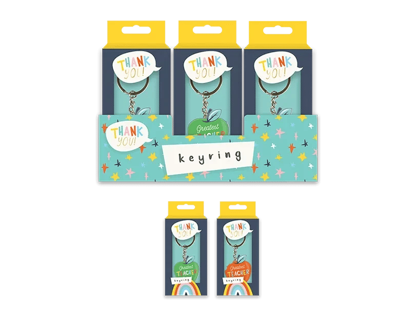 Teacher Keyring - Educational Gift for School Teachers and Staff Office Supply Token