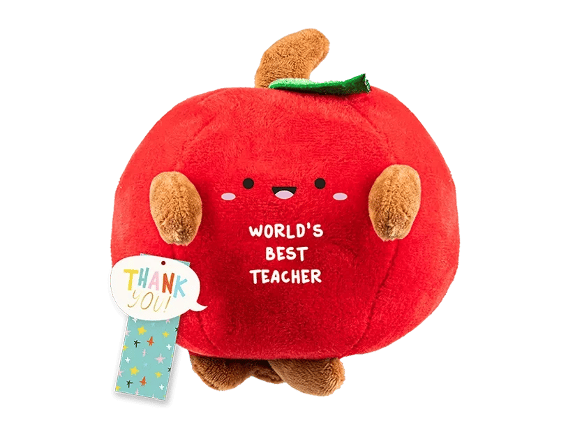 Teacher Plush Apple - Educational Toy for Classroom Decor and Office Gift