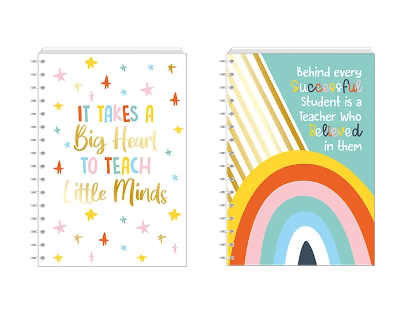 Teacher Notebooks - Assorted Educational Binders and Office Stationery for Classroom Supplies