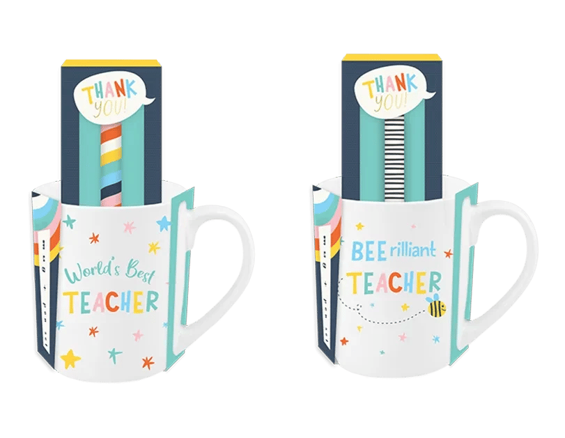 Teacher Ceramic Mug & Pen Set - Educational Gifts for Office Supplies