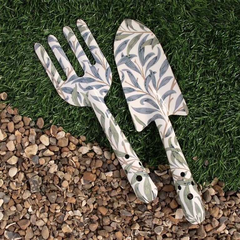 Willow Bough Garden Fork & Trowel Set - High-Quality Home Garden Tools for Outdoor Planting