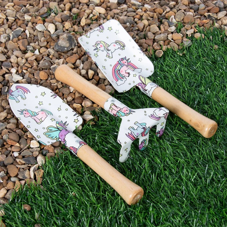 Unicorn Garden Tool Set - Kids Gardening Kit with Child Safety Features and Fun Outdoor Play Tools
