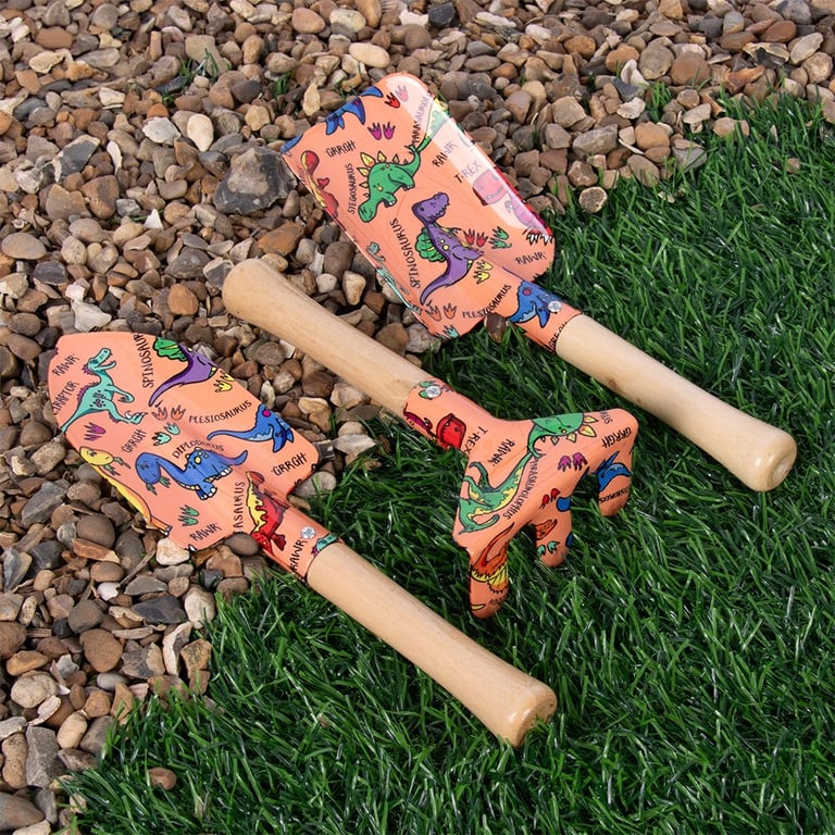 Dinosaur Garden Tool Set - Educational Kids Gardening Kit for Outdoor Play and Learning