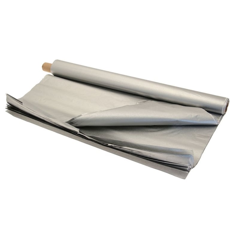 Metallic Silver Tissue Paper - 48 Sheets for Home Decor and Party Supplies