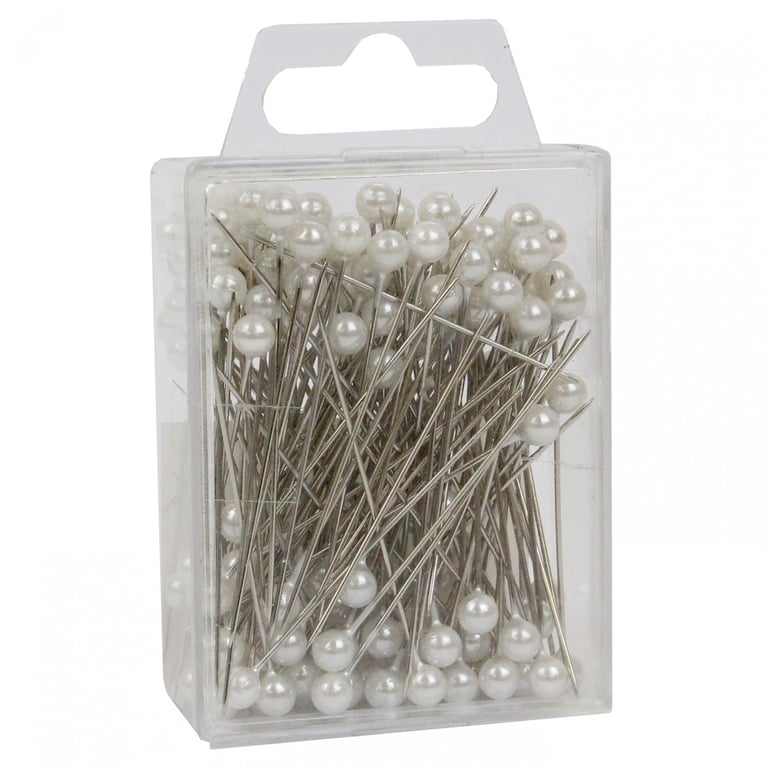 White Pearl Headed Pins - Elegant Home Decor and Fashion Embroidery Essentials