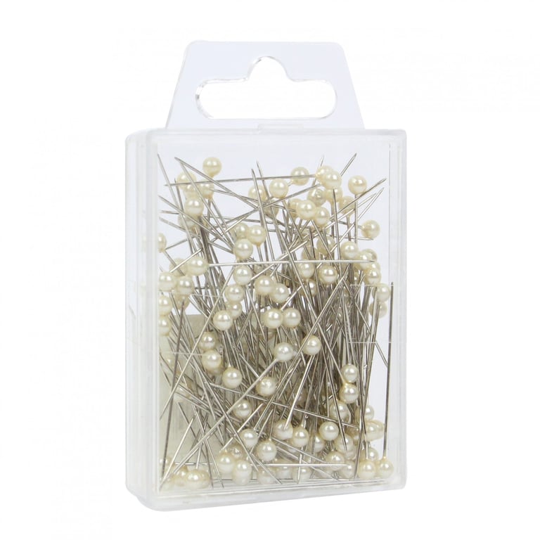 Ivory 7cm Pearl Headed Decorative Sewing Pins for Fashion Crafting and Home Decor
