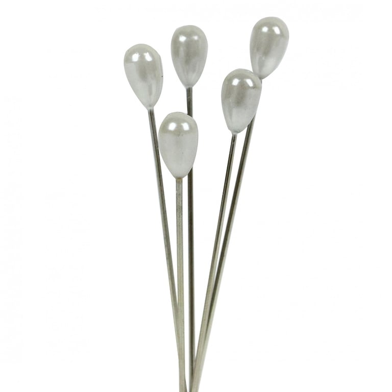 5cm White Pearl Pear Shaped Fashion Pins for Home Decor and Jewelry