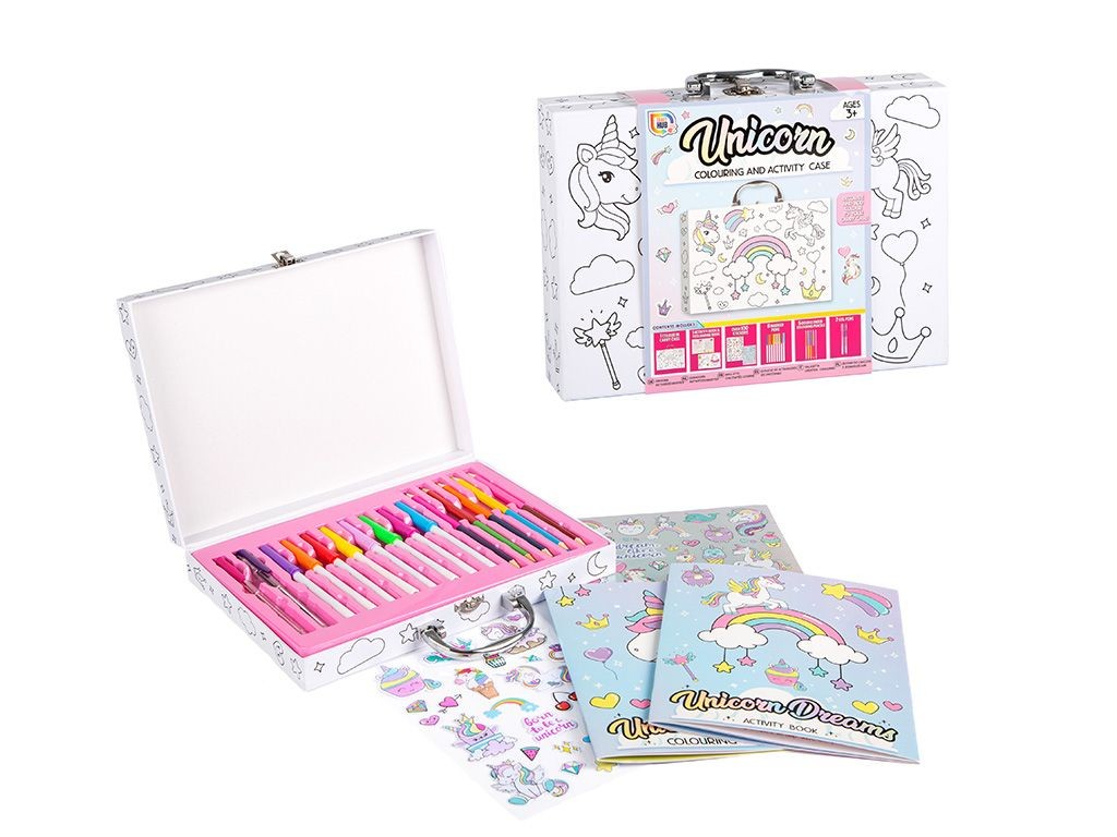 Unicorn Themed Activity Case - Kids Play Box and Storage Solution
