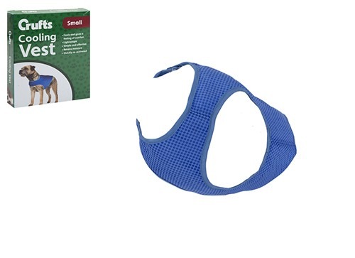 Crufts Small Pet Cooling Vest - Heat Relief for Dogs and Cats in Summer