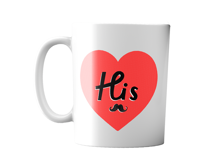 Valentines Day Personalized Mens 375ml Ceramic Mug