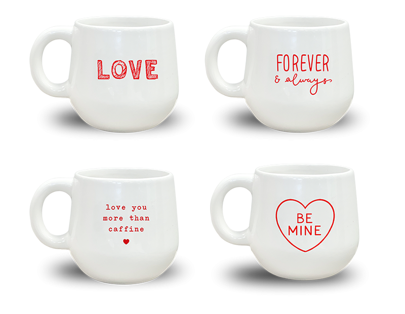 Valentines Day Love Ceramic Mug 400ml - Heartfelt Home Decor Gift