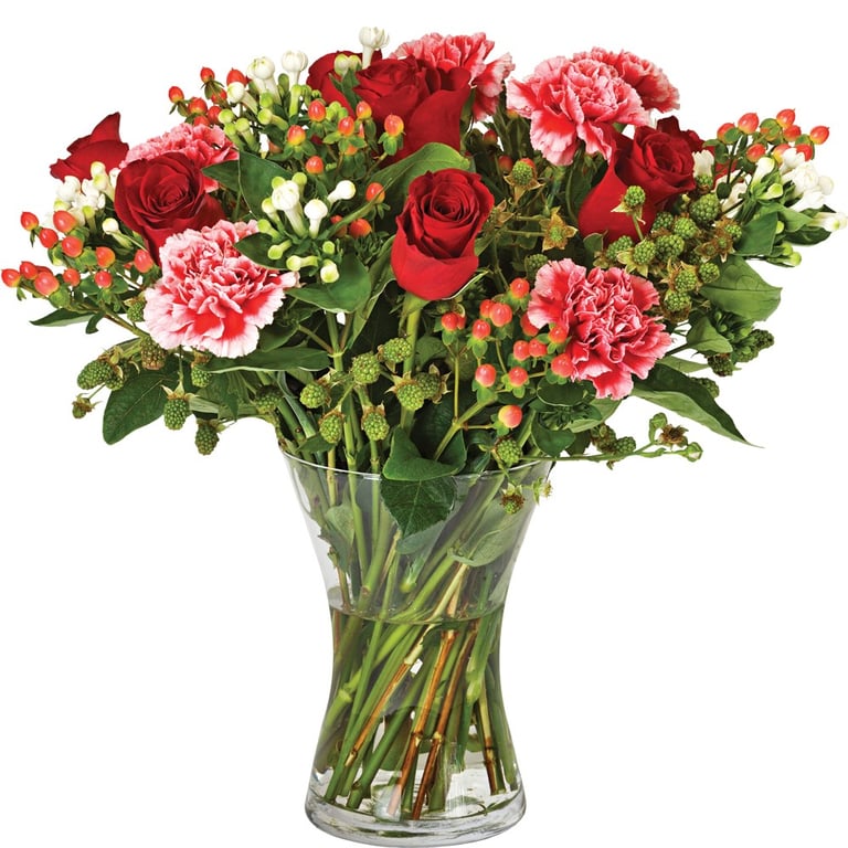Classic Hand Tied Glass Vase - Elegant Home Decor and Garden Decoration