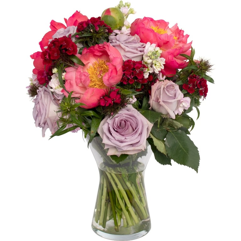Classic Hand Tied Glass Vase - Elegant Home Decor and Garden Decoration