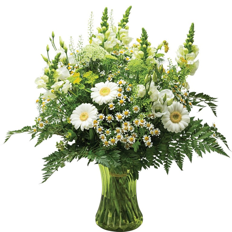 Green Hour Glass Pencil Pleat Vase - Elegant Home Decor Indoor Plant Pot