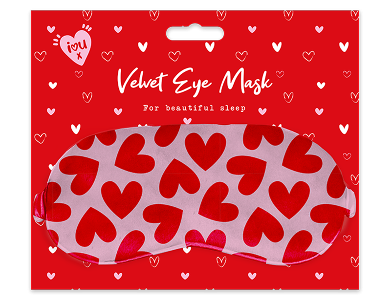 Velvet Eye Mask for Valentines Day - Anti-Wrinkle Sleeping Beauty Gift