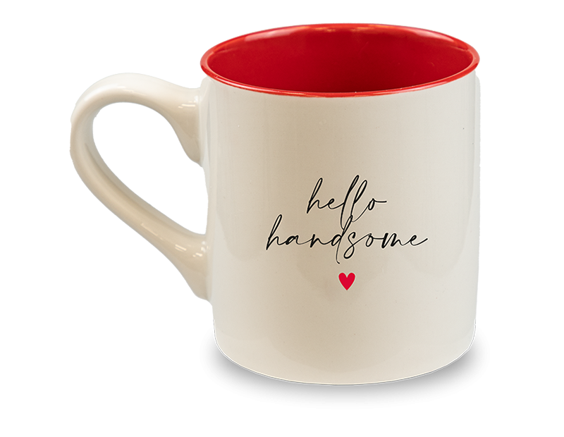 Assorted Valentines Hello Ceramic Mugs - Unique Home Decor Gift Ideas