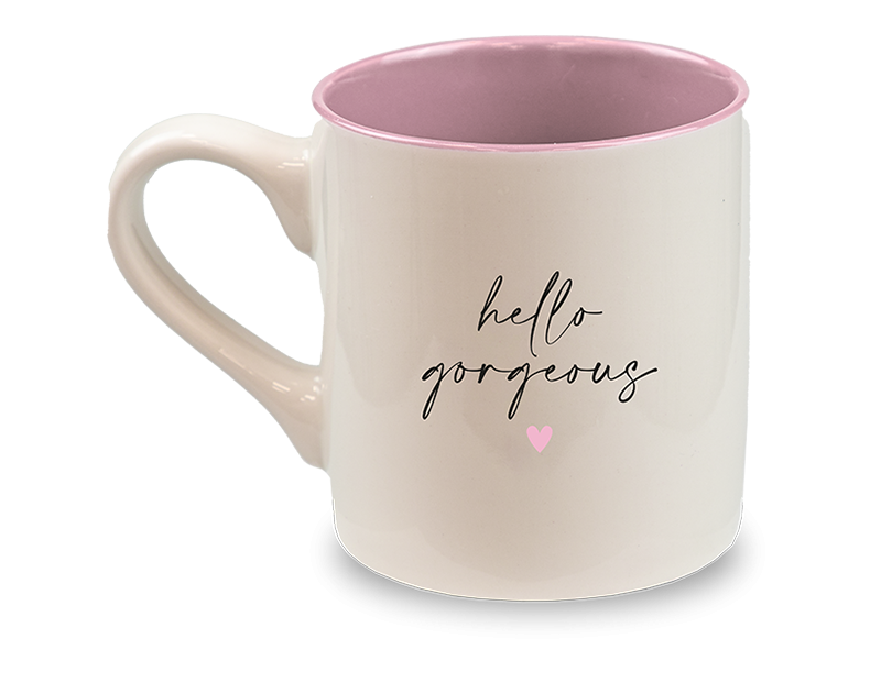 Assorted Valentines Hello Ceramic Mugs - Unique Home Decor Gift Ideas