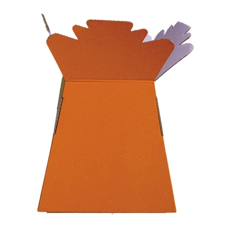 Orange Living Vases - Modern Indoor Plant Container with Decorative Holder and Stand for Home Decor