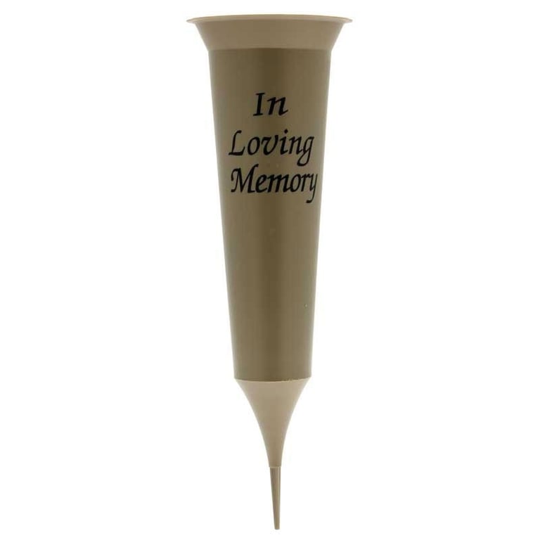 32cm Gold Spiked Grave Vase - Elegant Cemetery Decoration for Home and Garden Outdoor Use