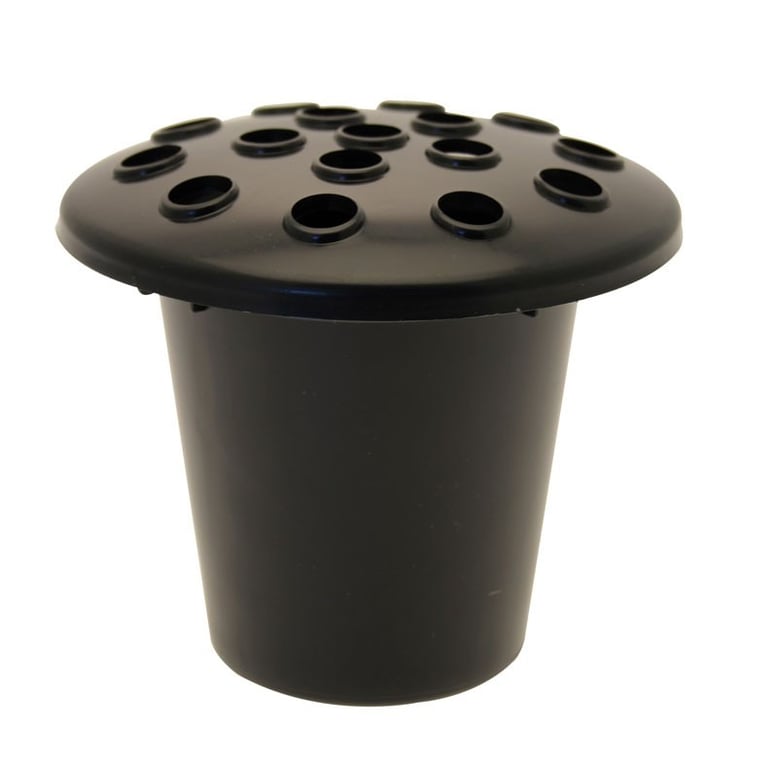 Black 10cm Grave Decoration Vase - Traditional Cemetery Ornament for Home Decor