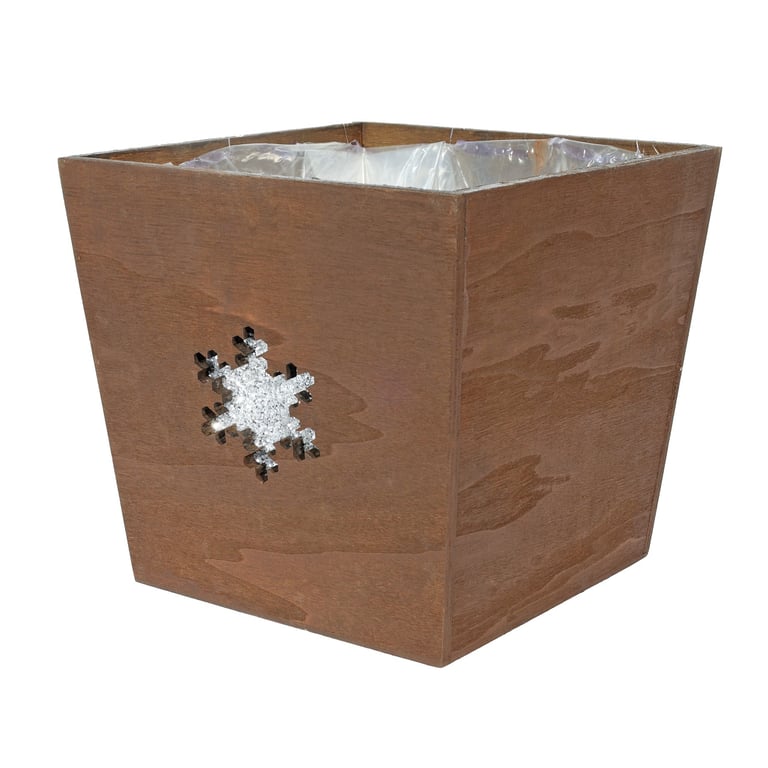 Square Plywood Planter - Modern Home Decor and Outdoor Garden Box with Vertical Plant Holder